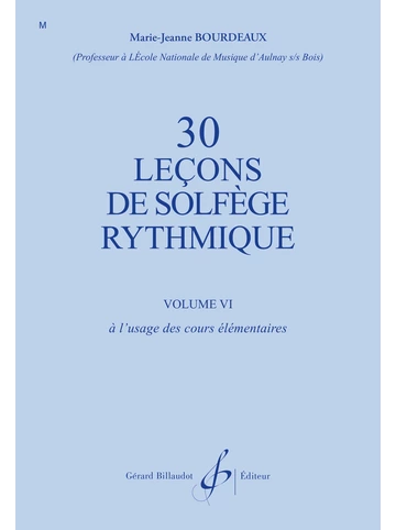 30 Leçons de solfège rythmique. Volume 6 Visuel